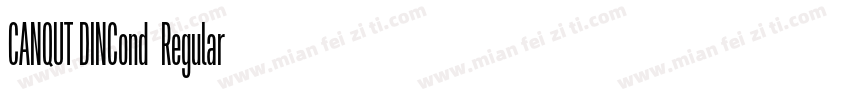 CANQUT DINCond-Regular字体转换